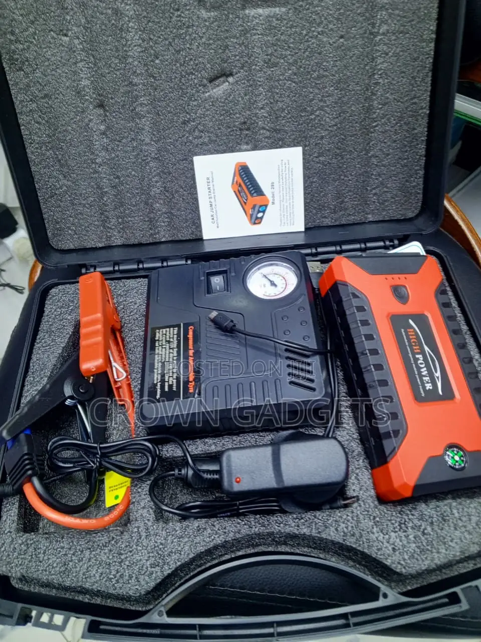 4-in-1 Portable Car Jump Starter With Inflator Power Bank