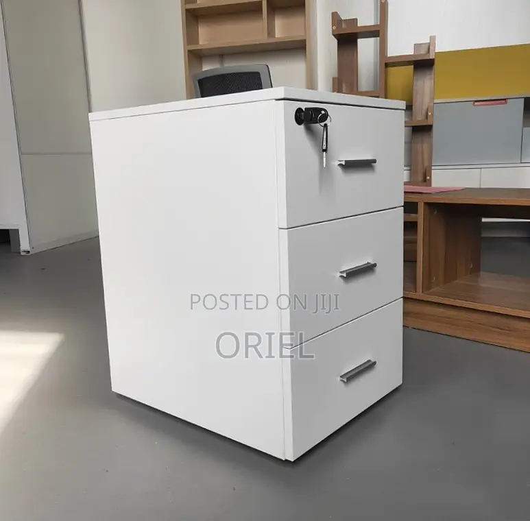 Office Cabinet : Wooden Vertical 3-Drawer File Cabinet