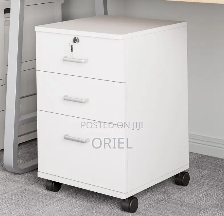 Office Cabinet : Wooden Vertical 3-Drawer File Cabinet
