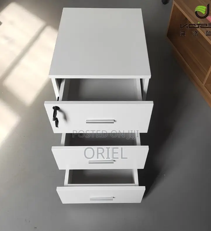 Office Cabinet : Wooden Vertical 3-Drawer File Cabinet