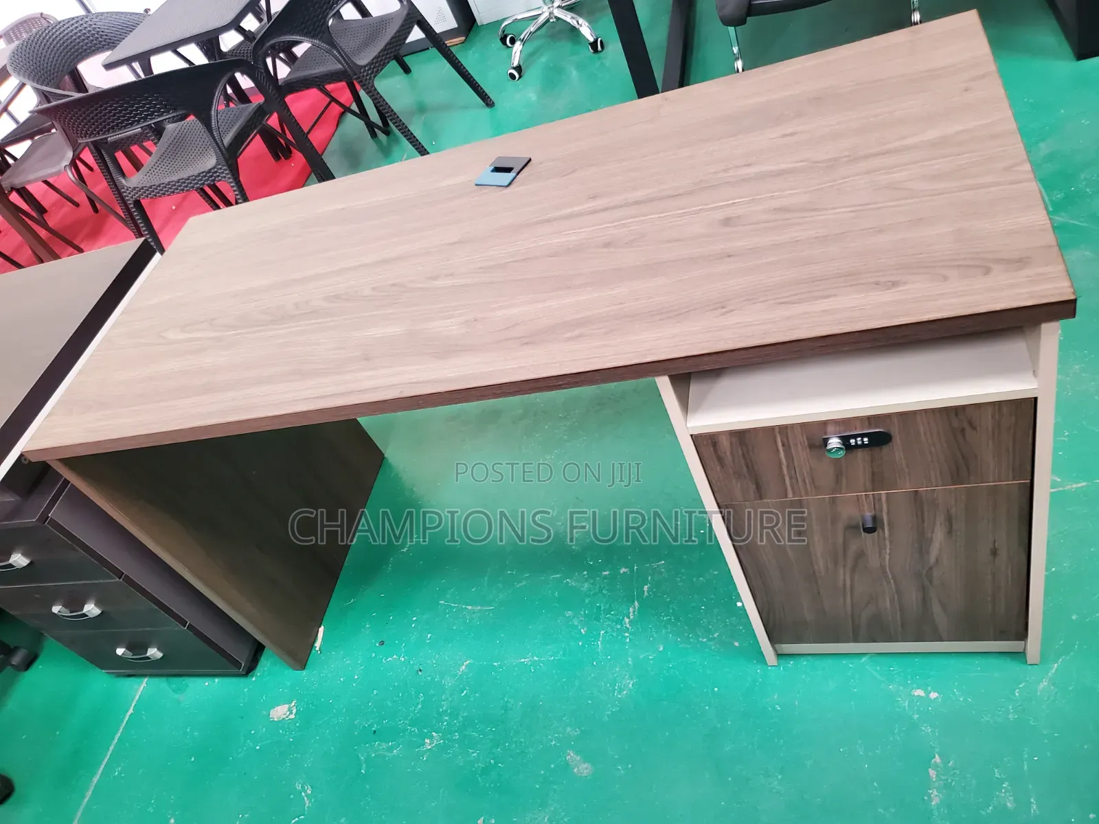 1.4M Walnut Office Desk
