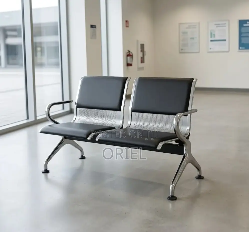 Office Bench : Padded 2-Seater Waiting Bench