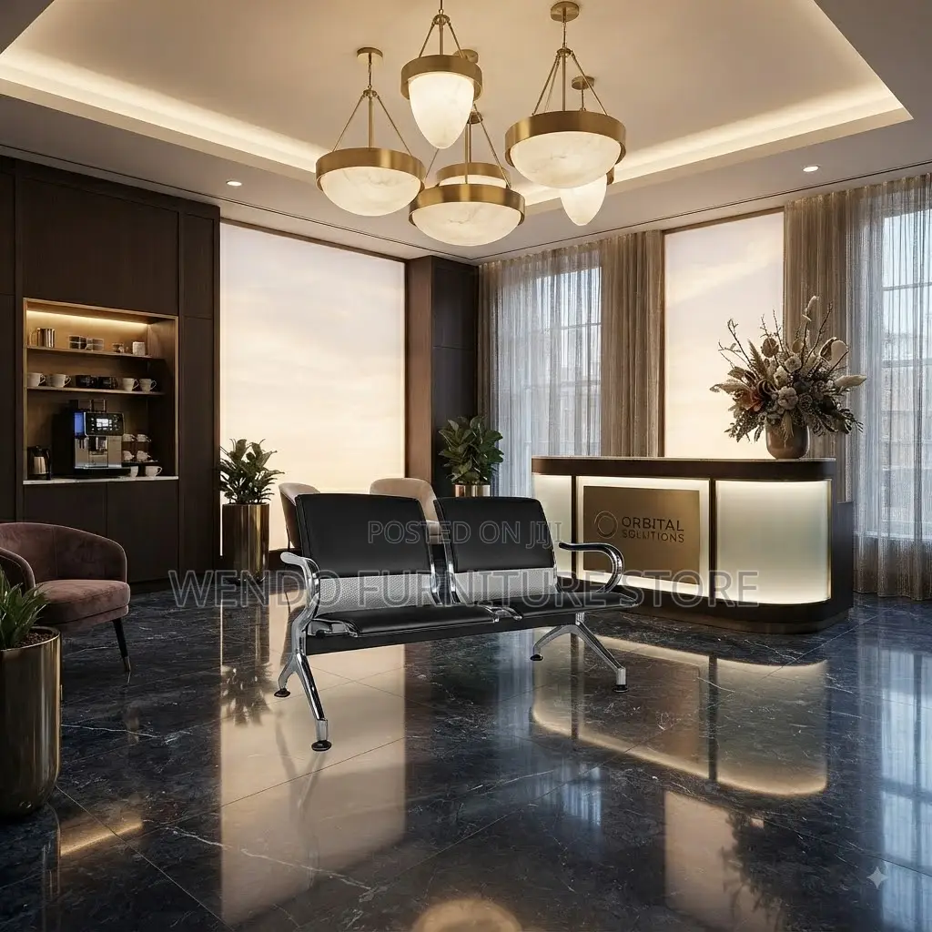 Office Benches; Leather Reception Office Two Seaters Bench