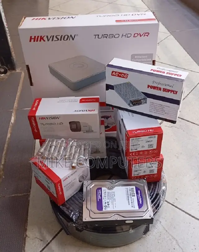 Night Vision Enabled 4 Hikvision 1080p Hd CCTV Cameras Complete