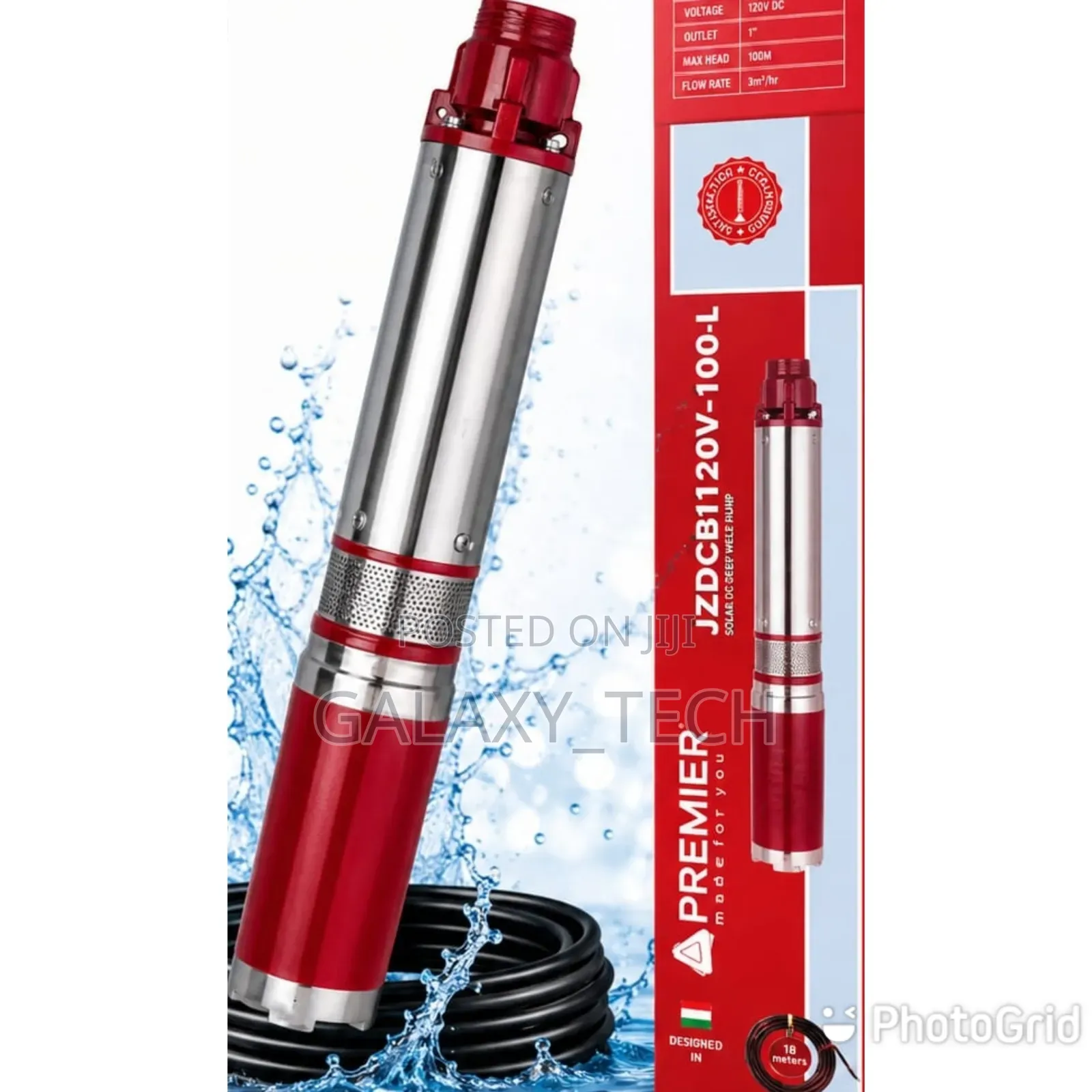 PREMIER 100m Submersible Water Pump