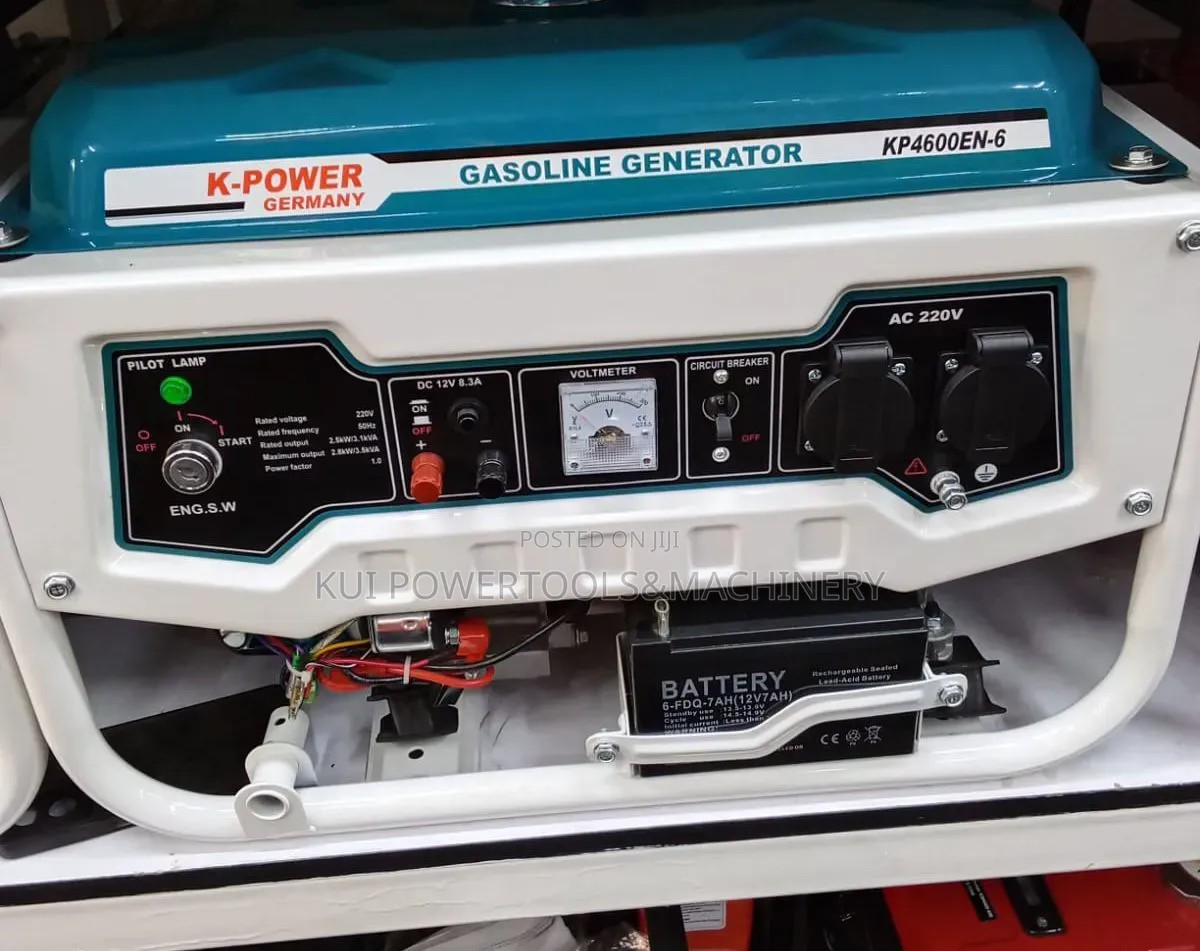 K-Power 3.8KVa Key Start Gasoline Generator