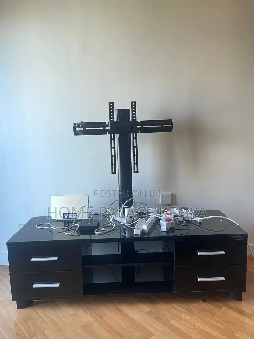 TV Stand; Space Saving Entertainment Center With TV Mount