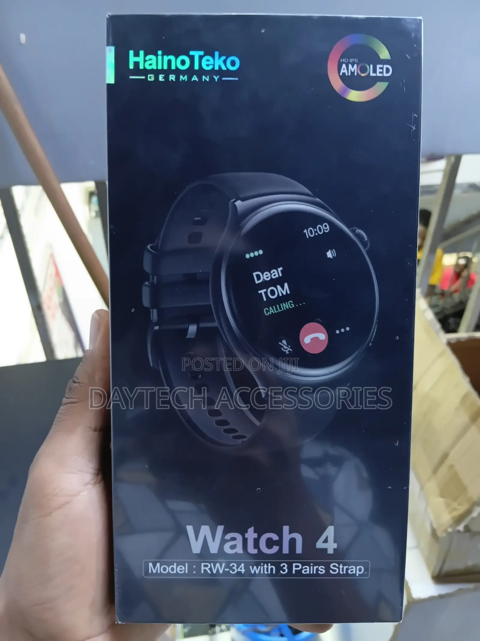 Haino Teko RW34 Smart Watch Black - Unisex - AMOLED Screen - 3 Straps