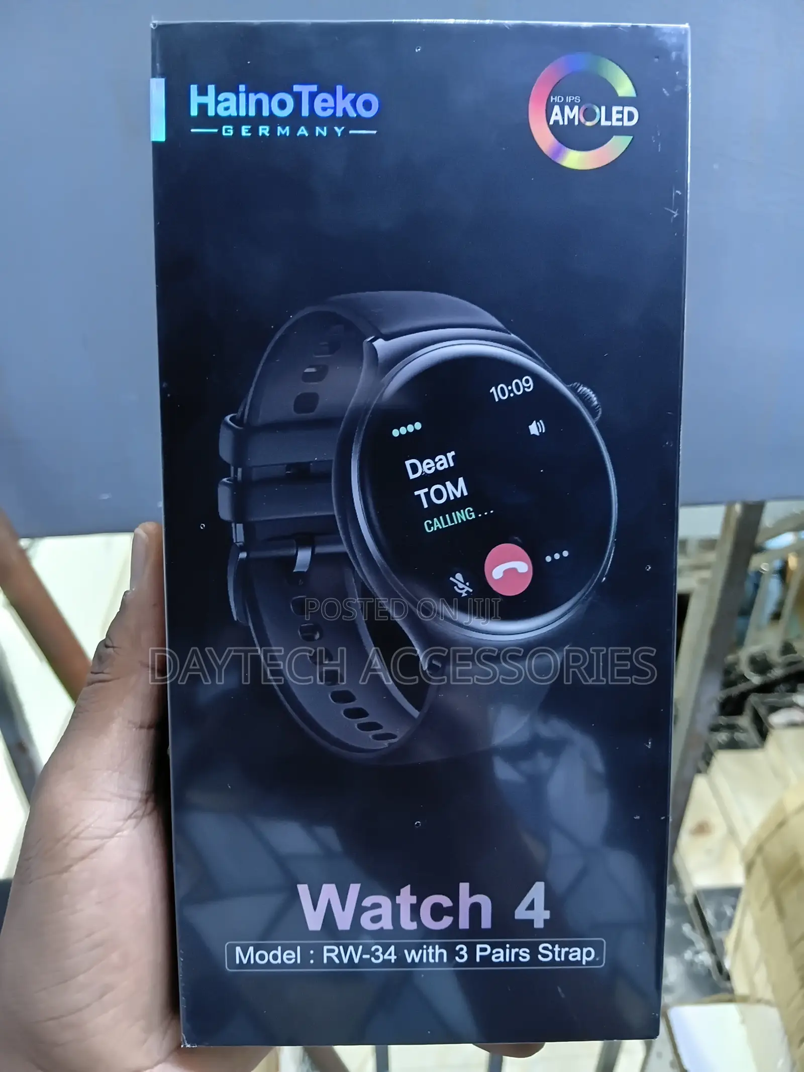 Haino Teko RW34 Smart Watch Black - Unisex - AMOLED Screen - 3 Straps