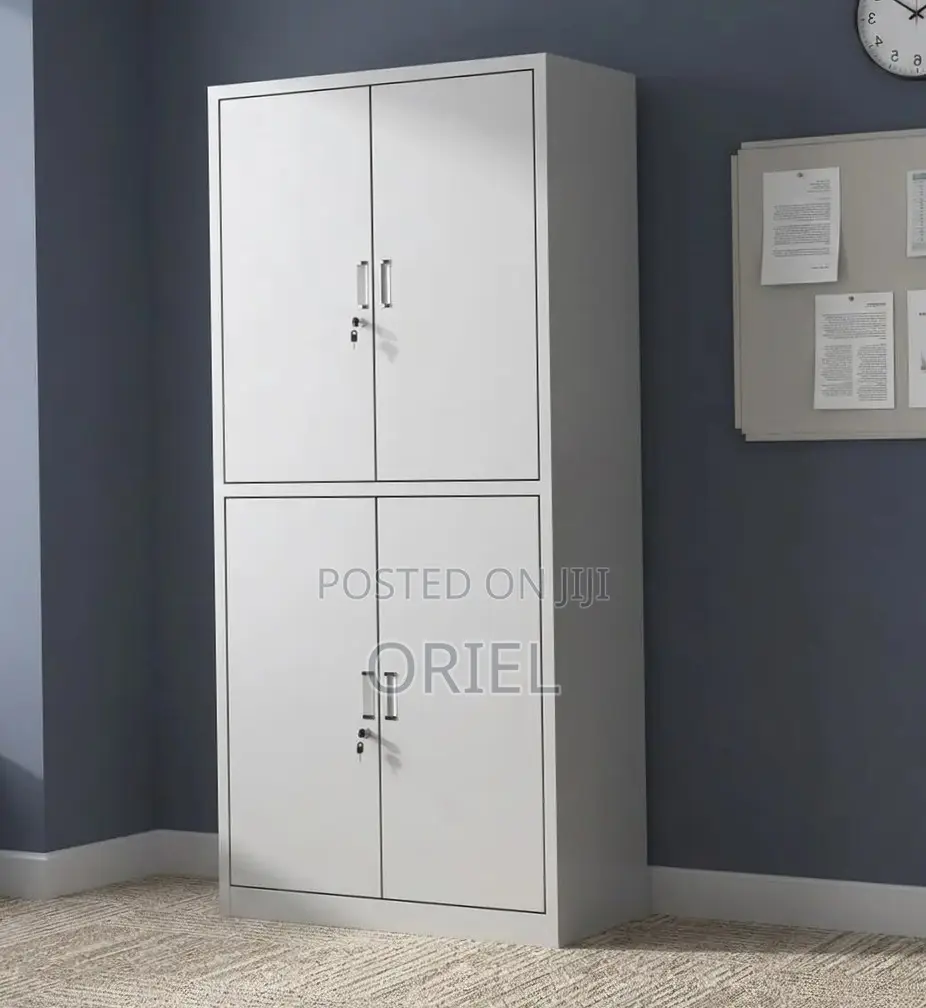 Office Cabinet : 4-Door Lockable Filing Cabinet