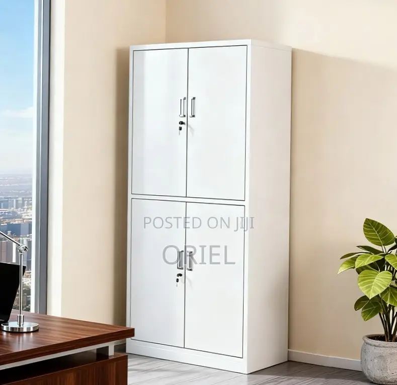 Office Cabinet : 4-Door Lockable Filing Cabinet