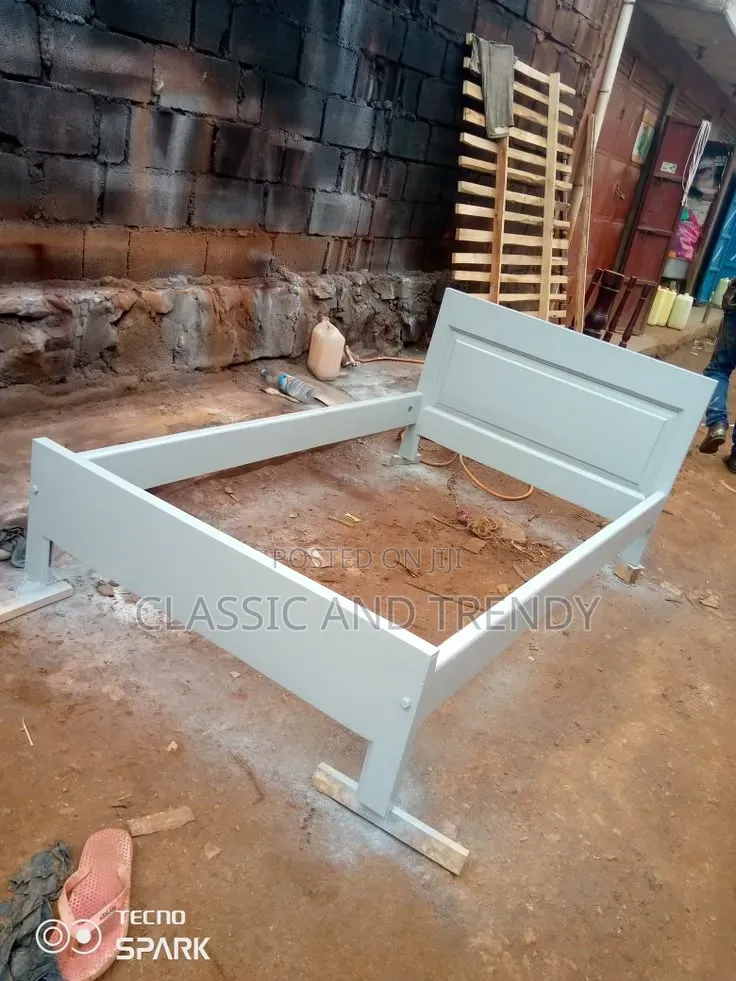 4by6 Grey Wooden Bed