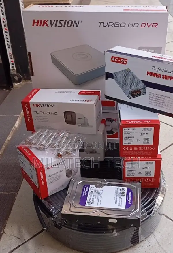 4 Channel HD CCTV Kit | Hikvision DVR + 4 Security Cameras