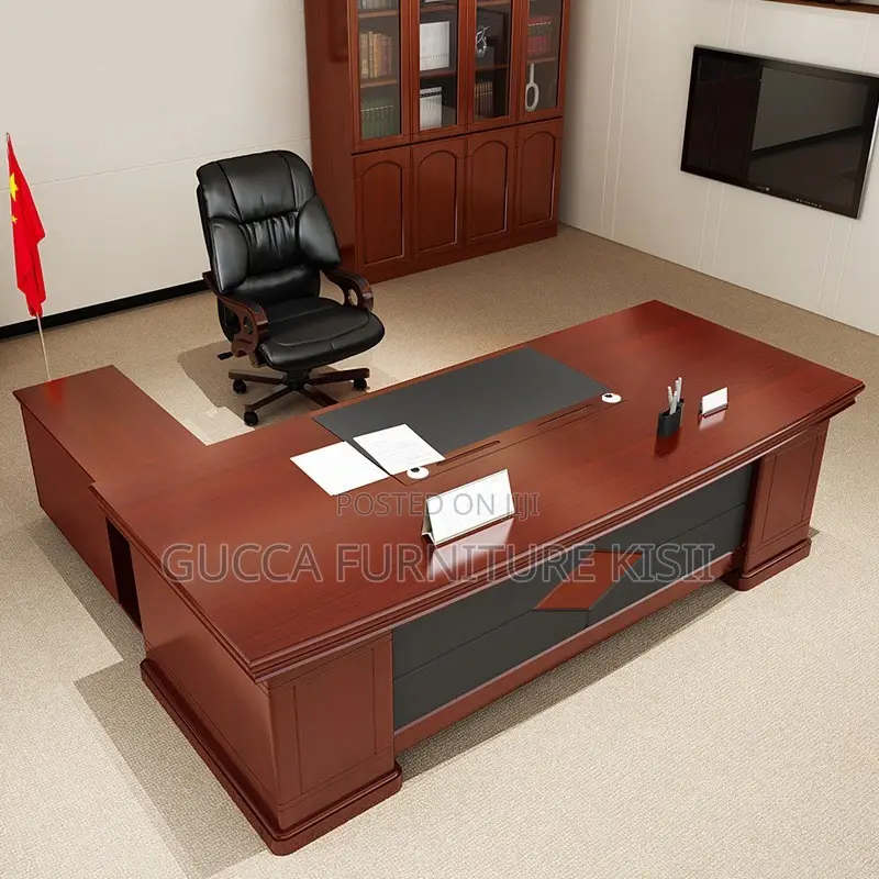 Office Desk; 1.6M Mahogany Office Desk