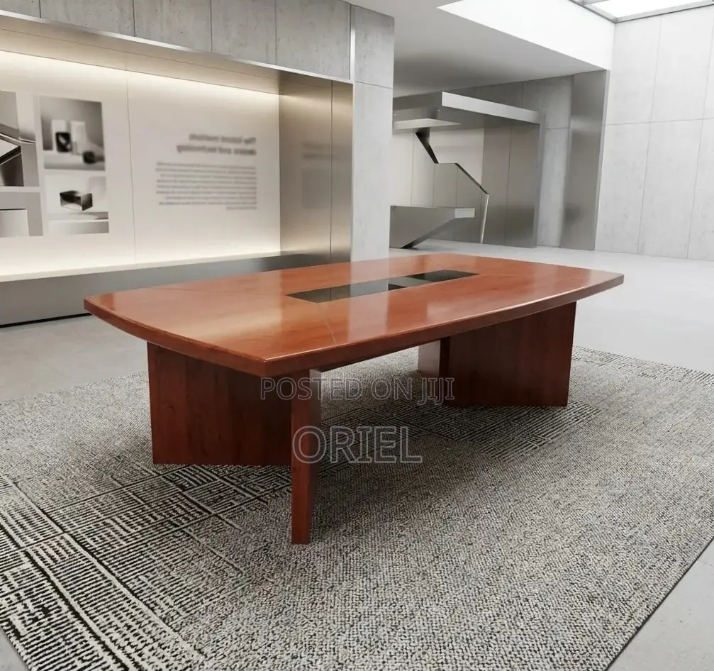 Office Table : 2400MM Conference Meeting Mahogany Table