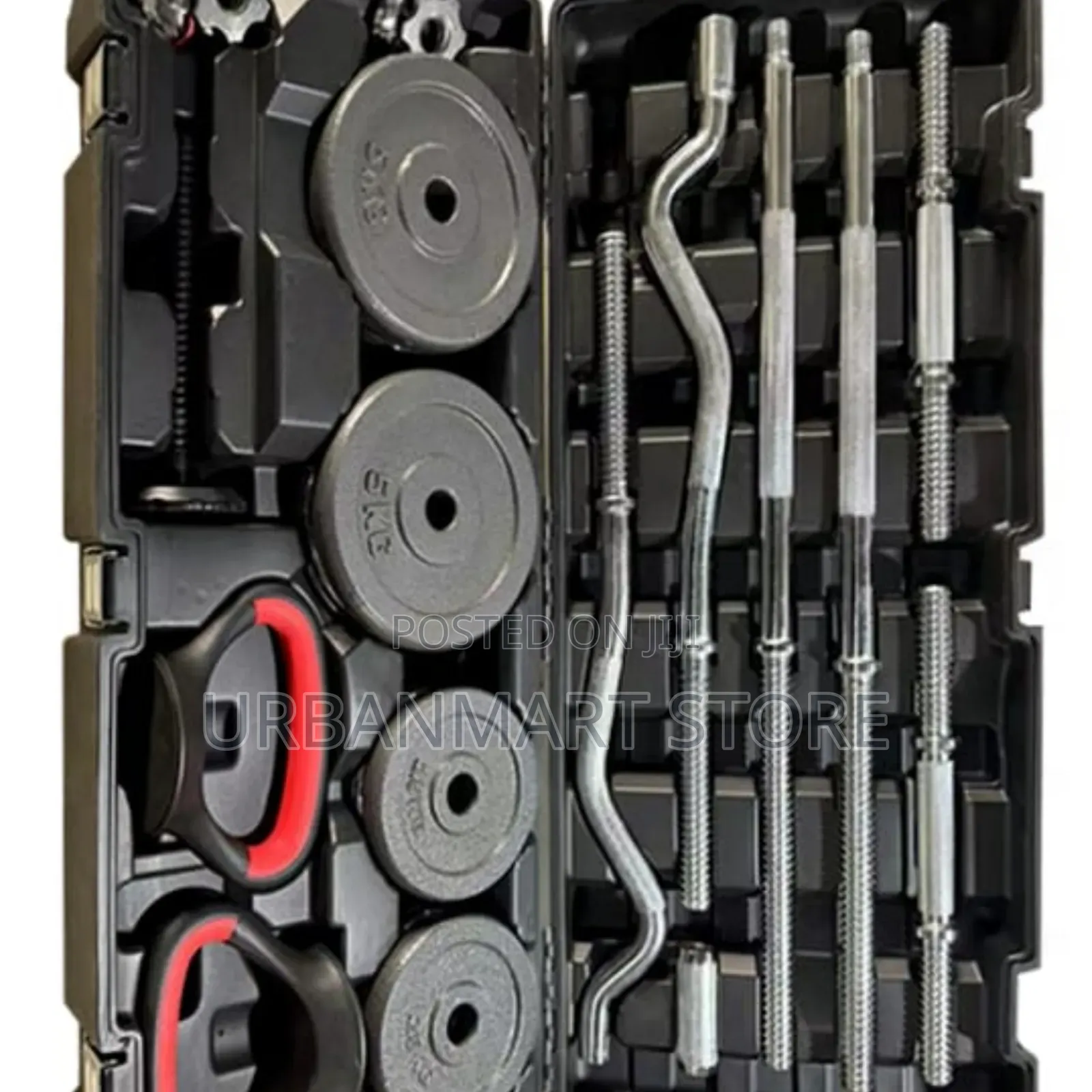58KG York Adjustable Dumbbell Barbell Set With Case