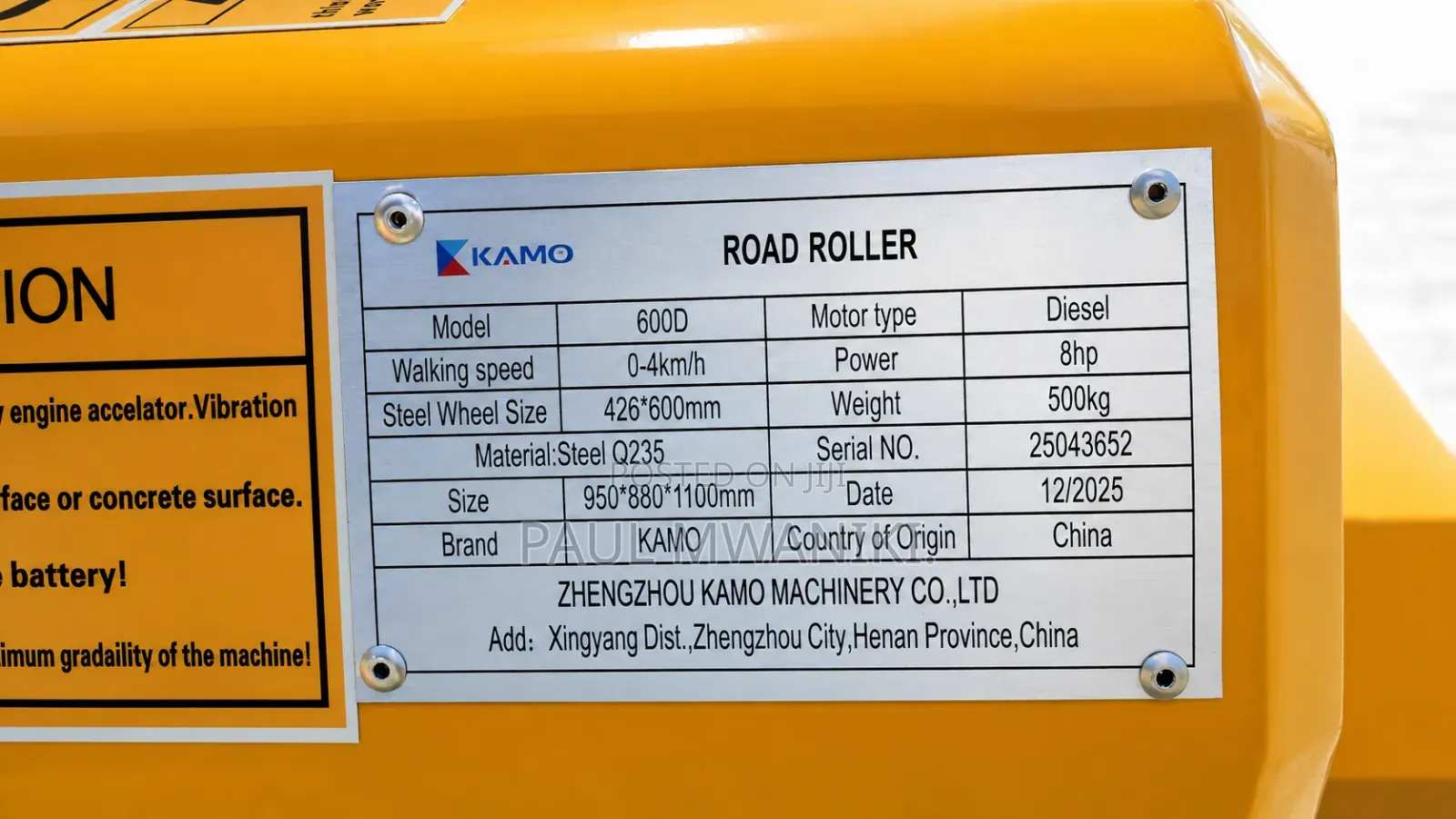 Heavy-Duty Diesel Road Roller