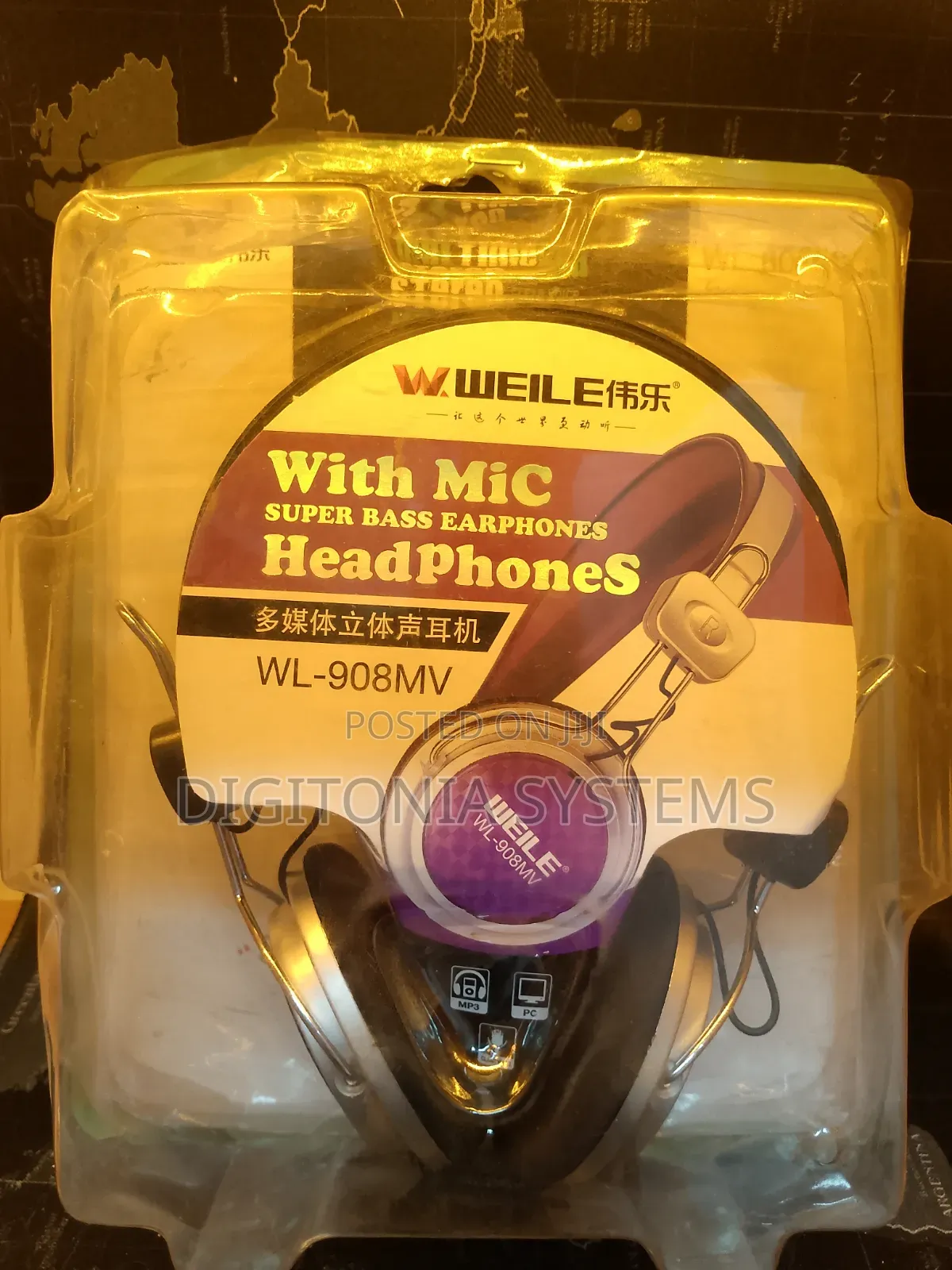 Weile With Mic Super Bass Earphones Headphones