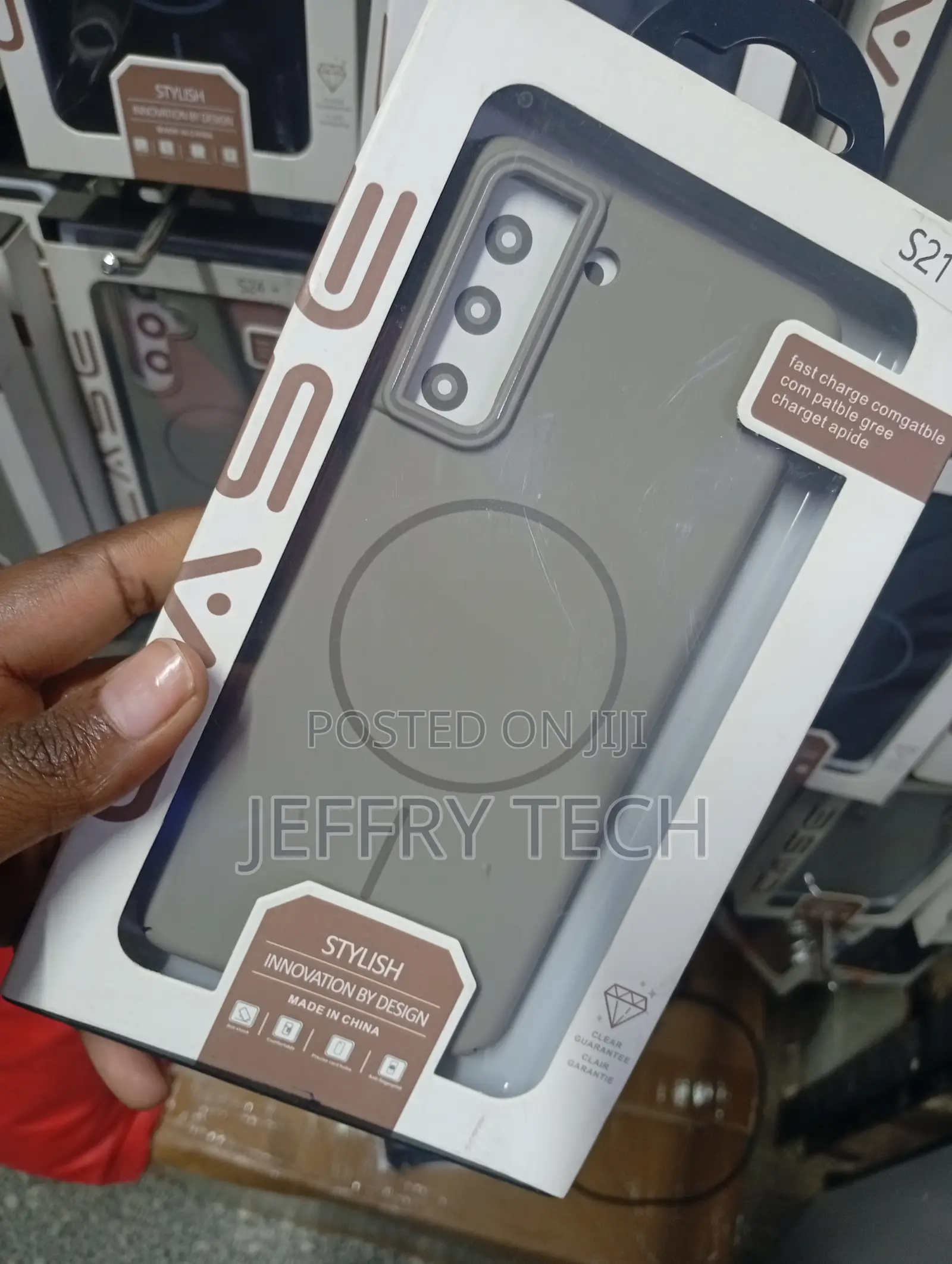 Gray Matte MagSafe Hard PC Phone Case for the Samsung Galaxy S21