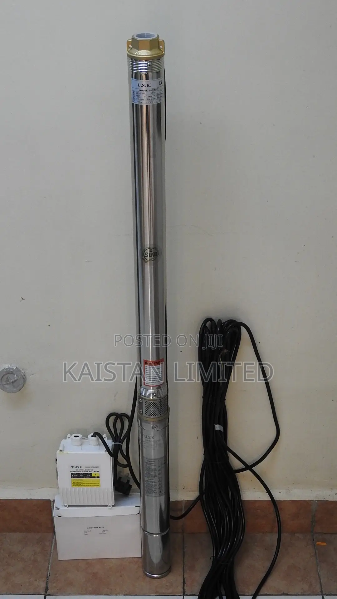 1HP 750W Deep Borehole Water Pump – 1.25 Inch | High Lift 126M