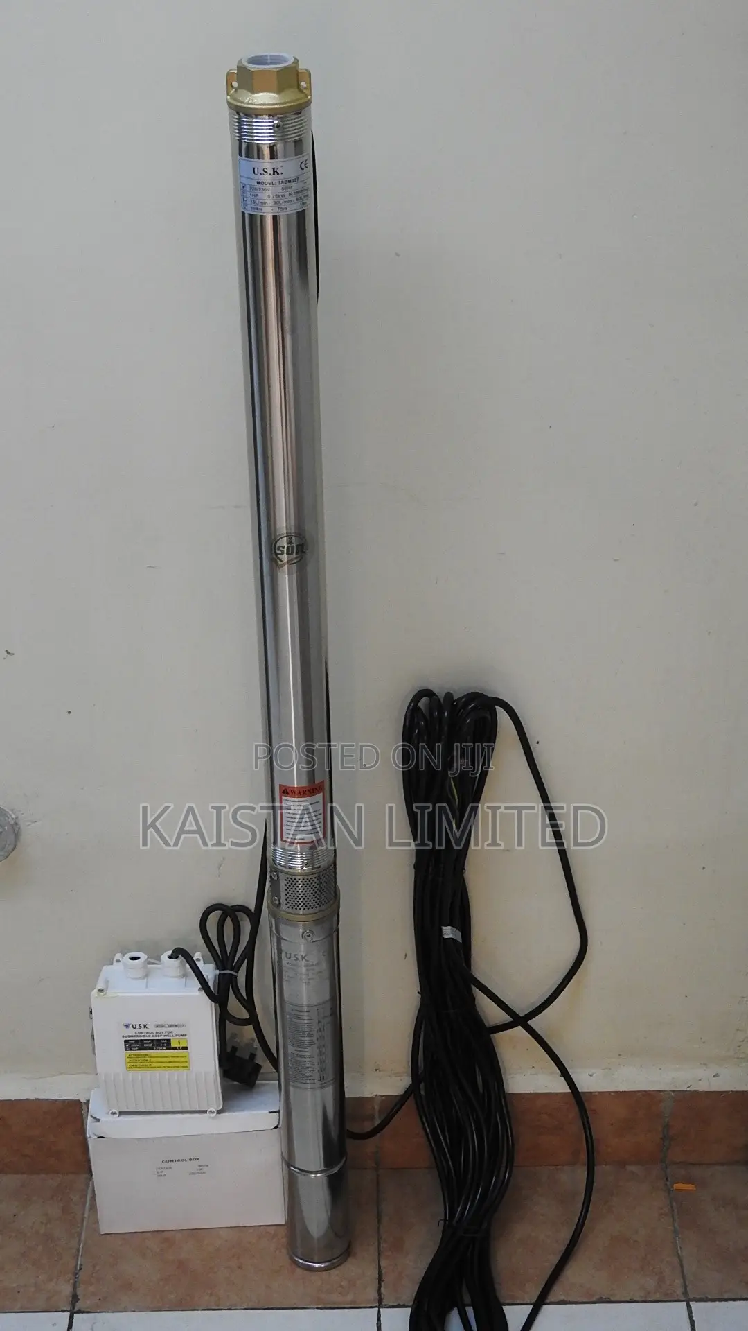 Submersible Borehole Pump 1HP 750W – 1.25 Inch | 126 Metres Head