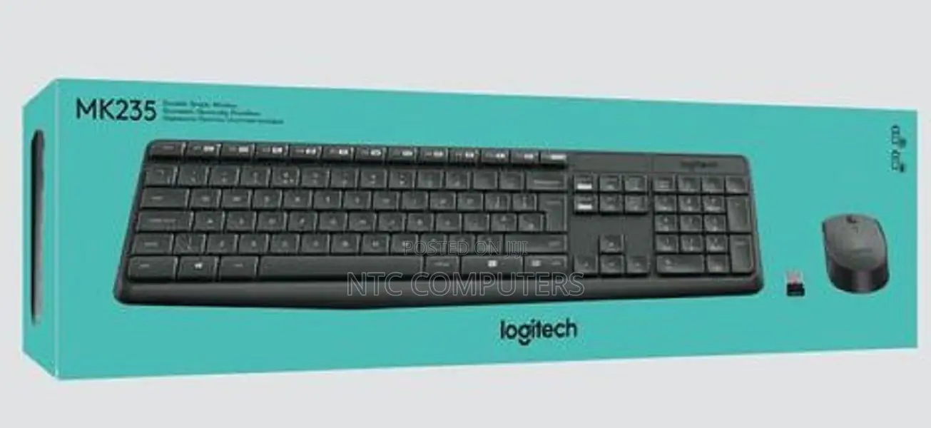 Logitech MK235 Wireless Keyboard Mouse Combo - Black