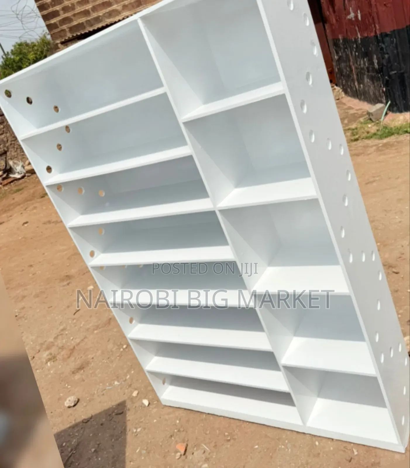 Executive White Wooden Shoe Rack