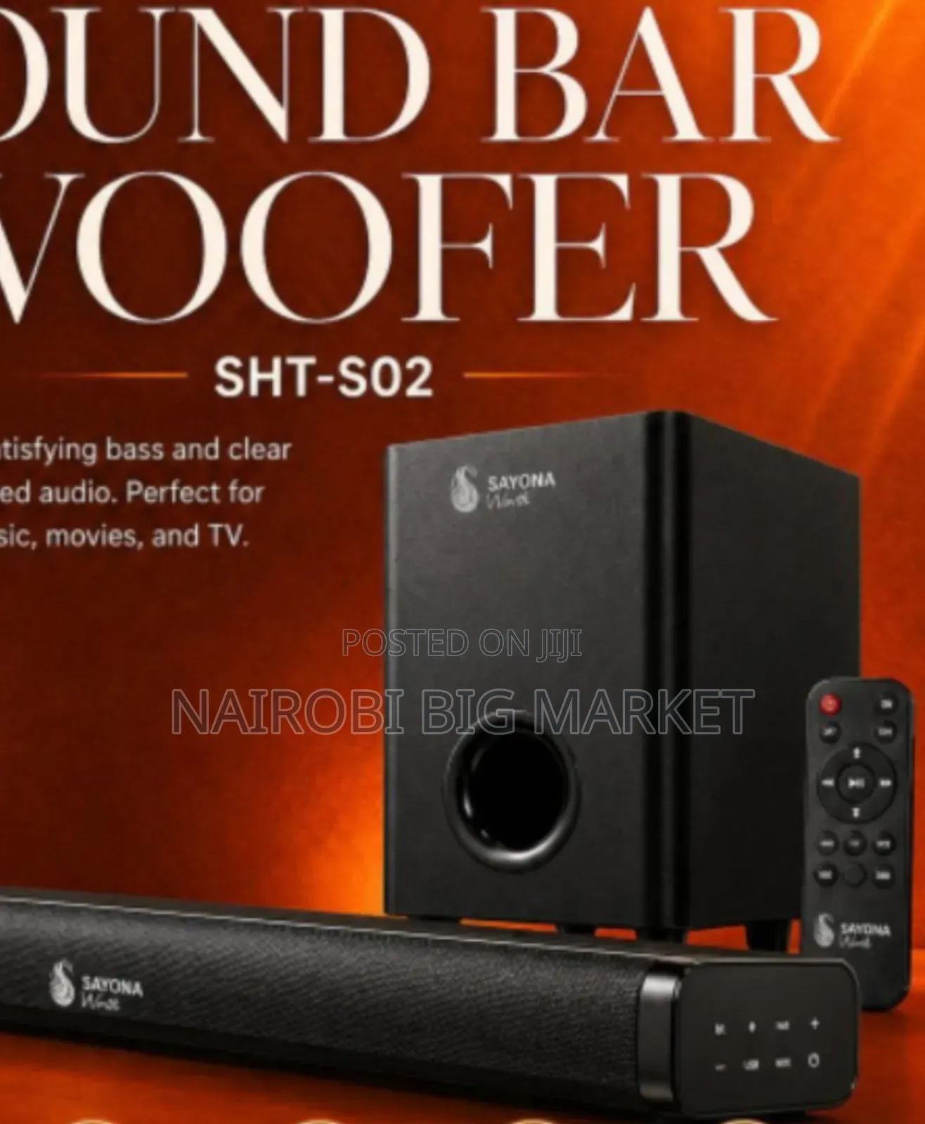 Sayona SHT-S02 Soundbar Woofer
