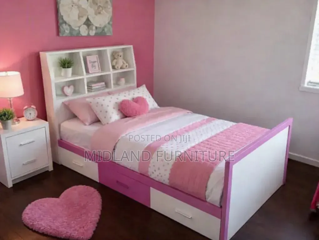 Bed for Kids With Built in Drawers and Shelves Available on Order