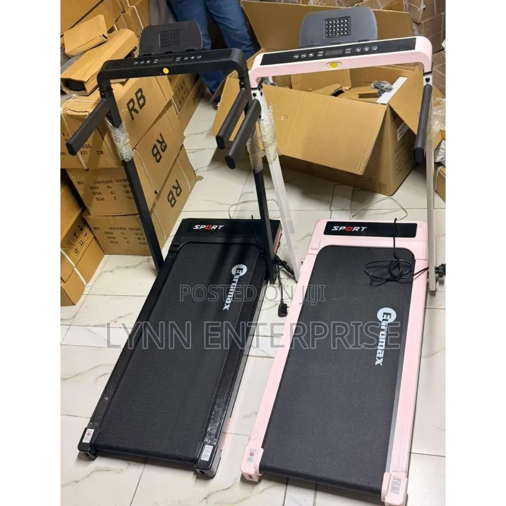 Euromax Foldable Walking Pad Treadmill With Incline and Hand Rails
