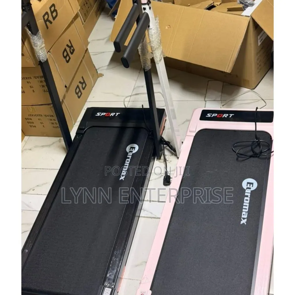 Euromax Foldable Walking Pad Treadmill With Incline and Hand Rails