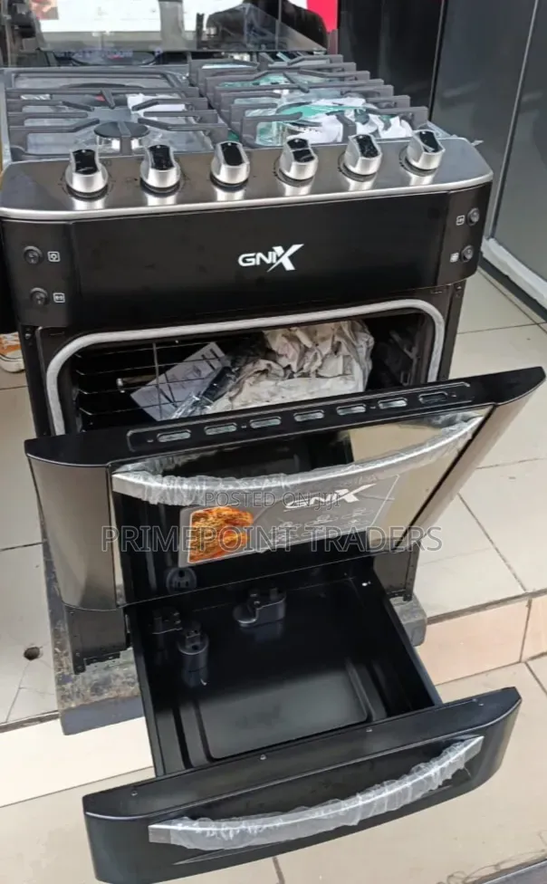 GNIX Black 60×60 Premium 3+1 Gas Electric Cooker