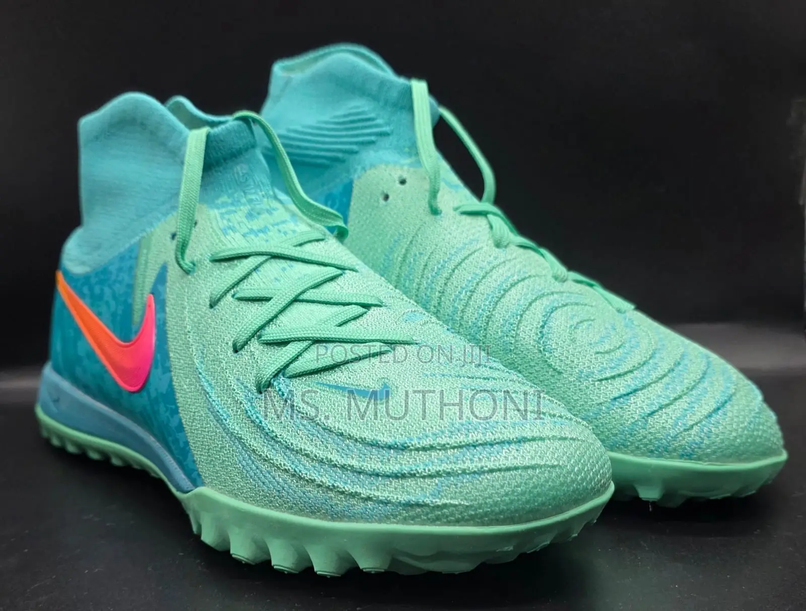 Vibrant Turquoise / Crimson Nike Luna Turf Shoes Size 38-46