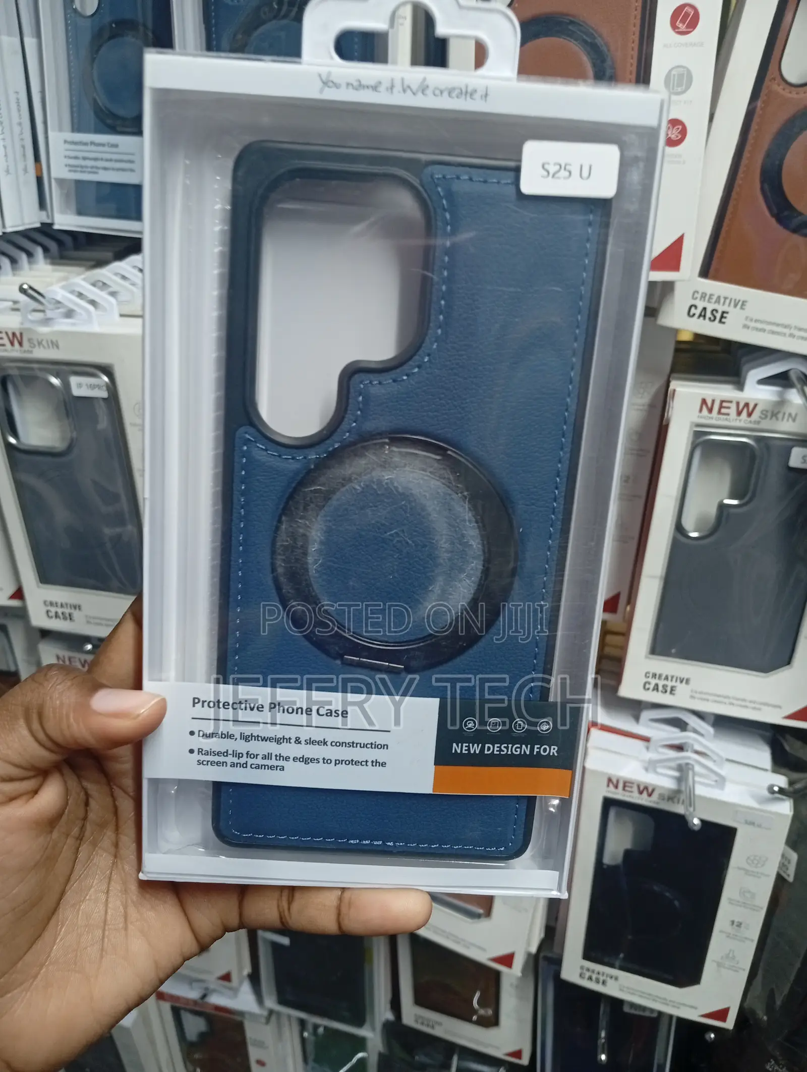 Magnetic Ring Case in a White the Samsung Galaxy S25 Ultra