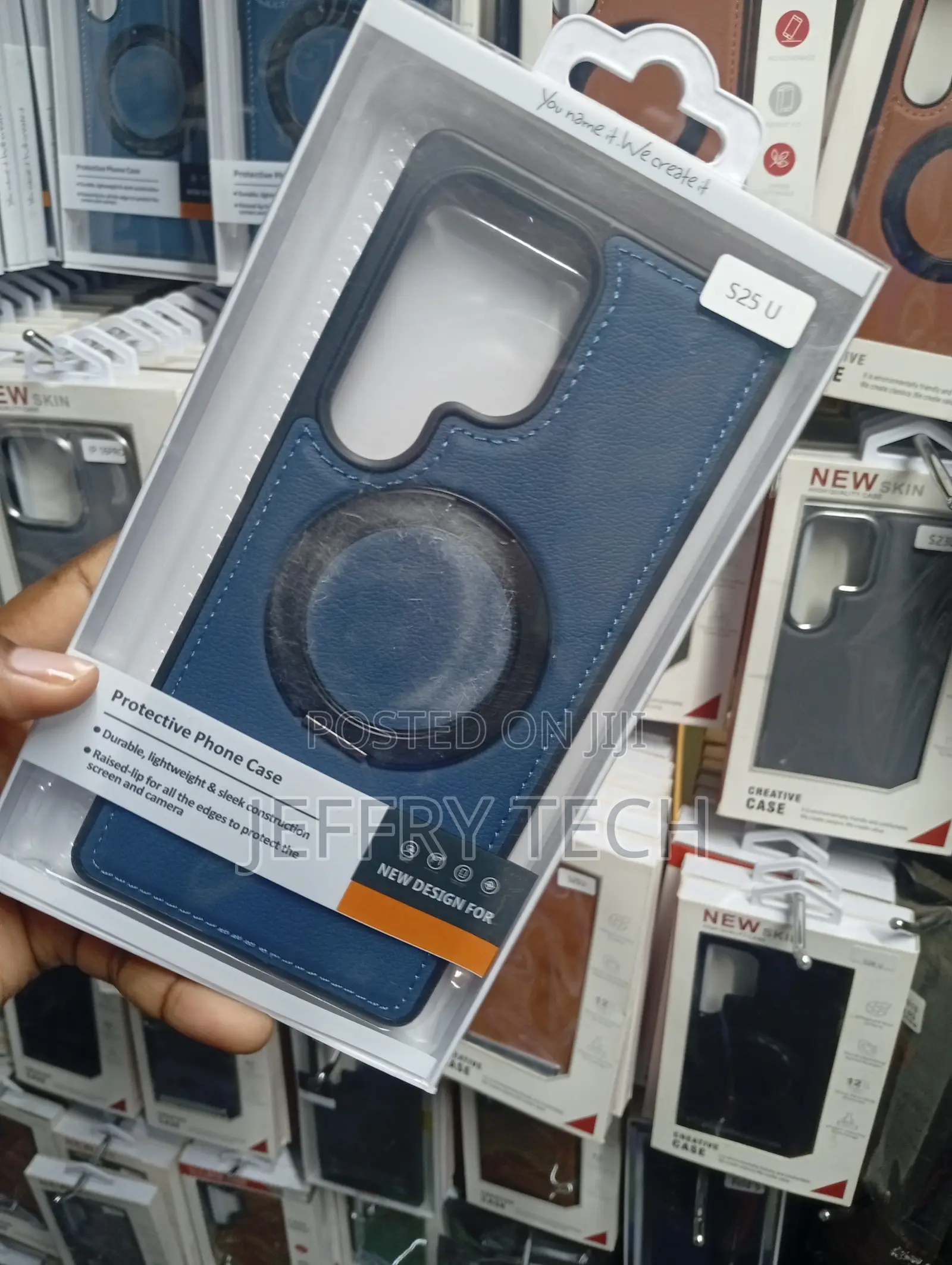 Magnetic Ring Case in a White the Samsung Galaxy S25 Ultra