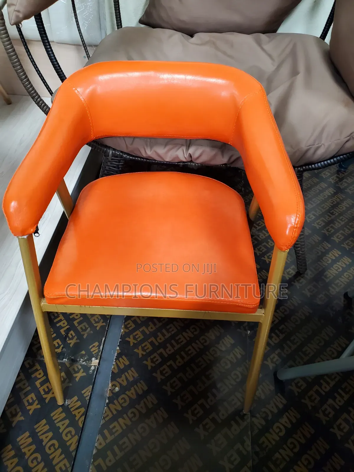 Modern Orange Accent ArmChair