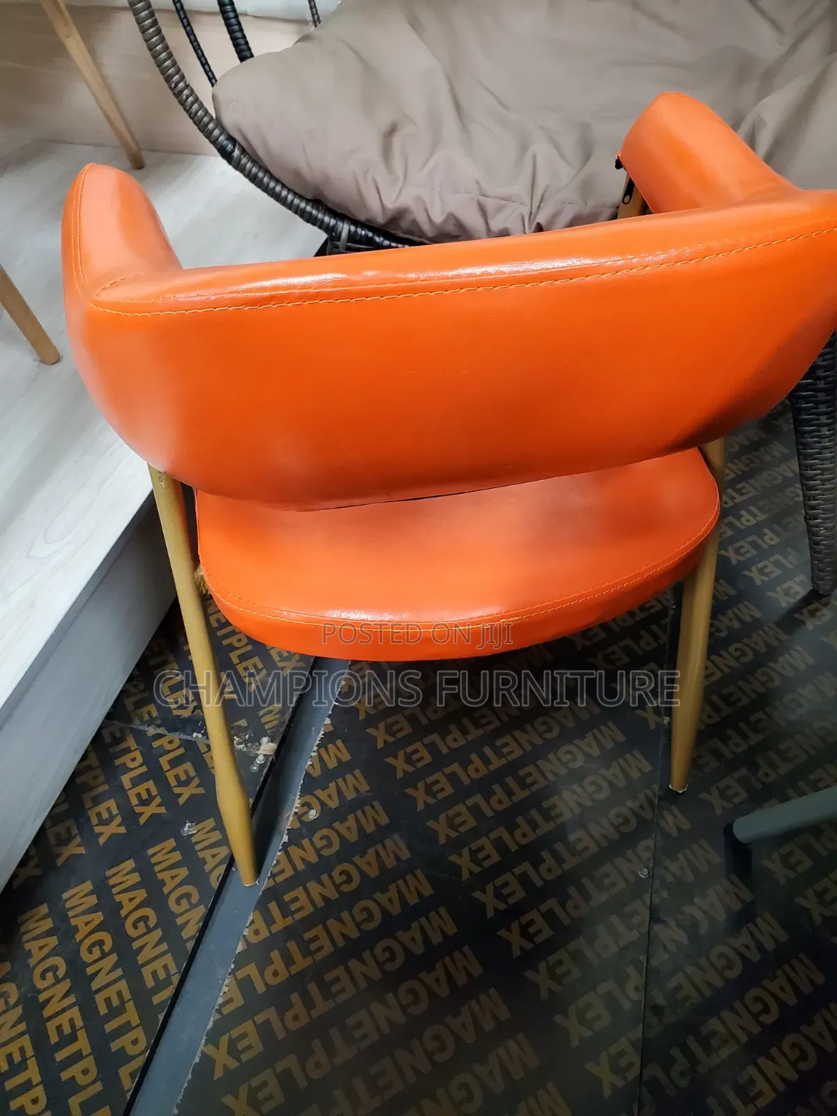Modern Orange Accent ArmChair