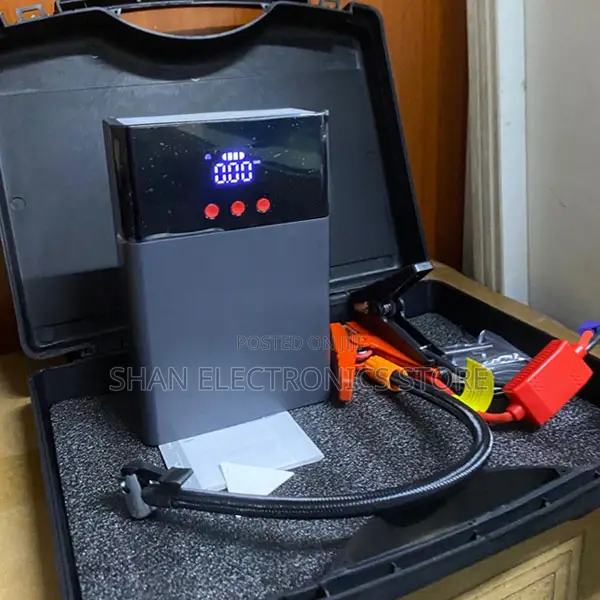 Emergency Kit With the Q7 80000mAh Car Jump Starter and Tyre Inflator.