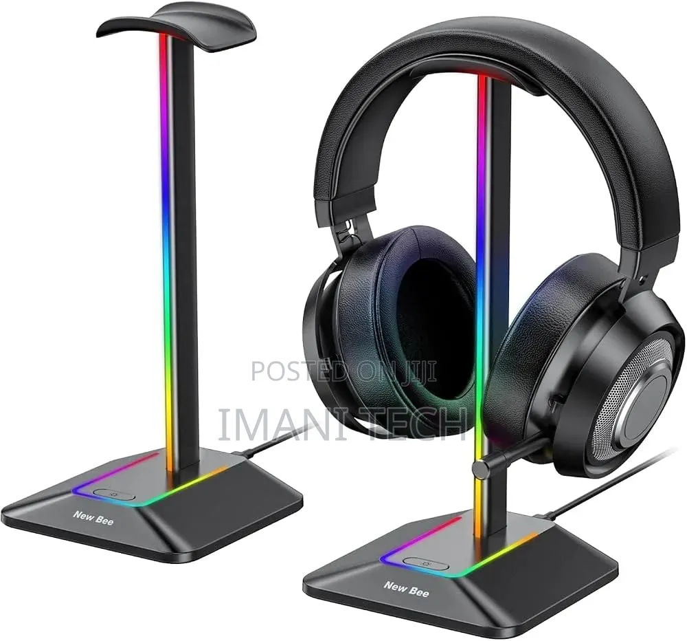 RGB Headphone Stand With USB and Type C Port