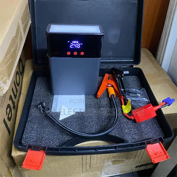 Portable Design Q7 80000mAh Vehicle Jump Starter Digital Tyre Inflator