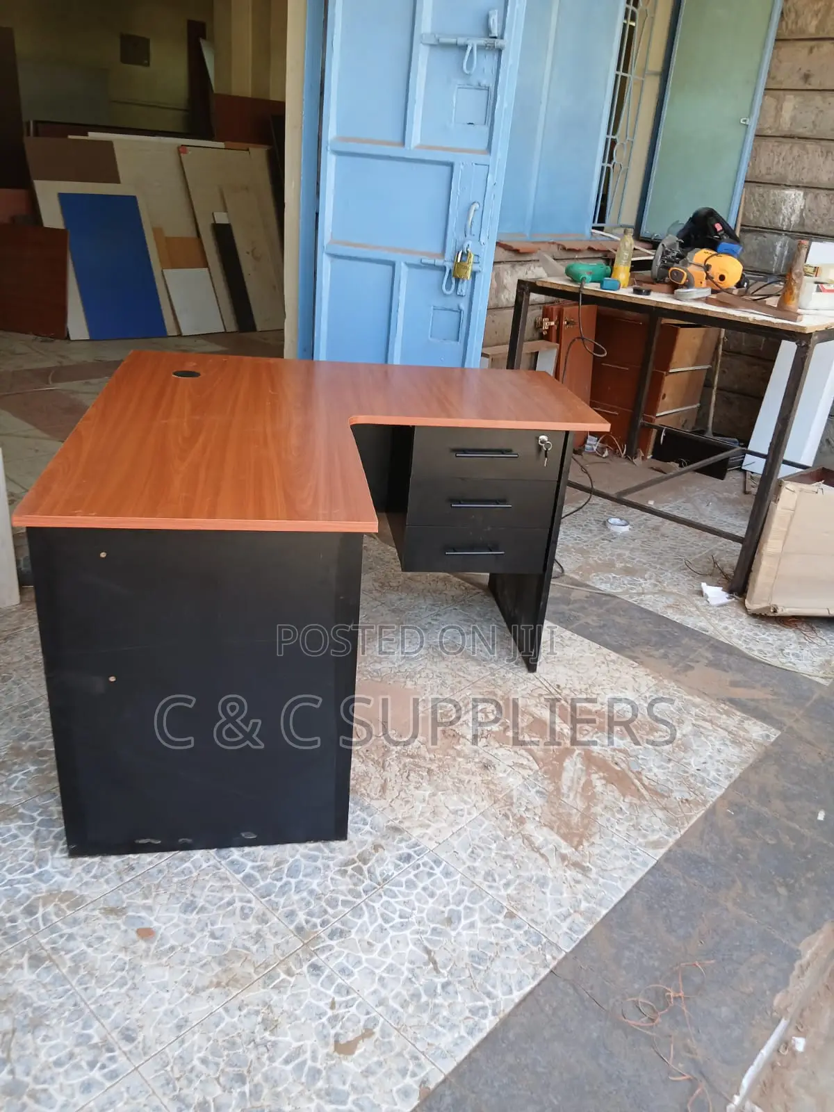 Curved Cherry Study Desk-1400mm