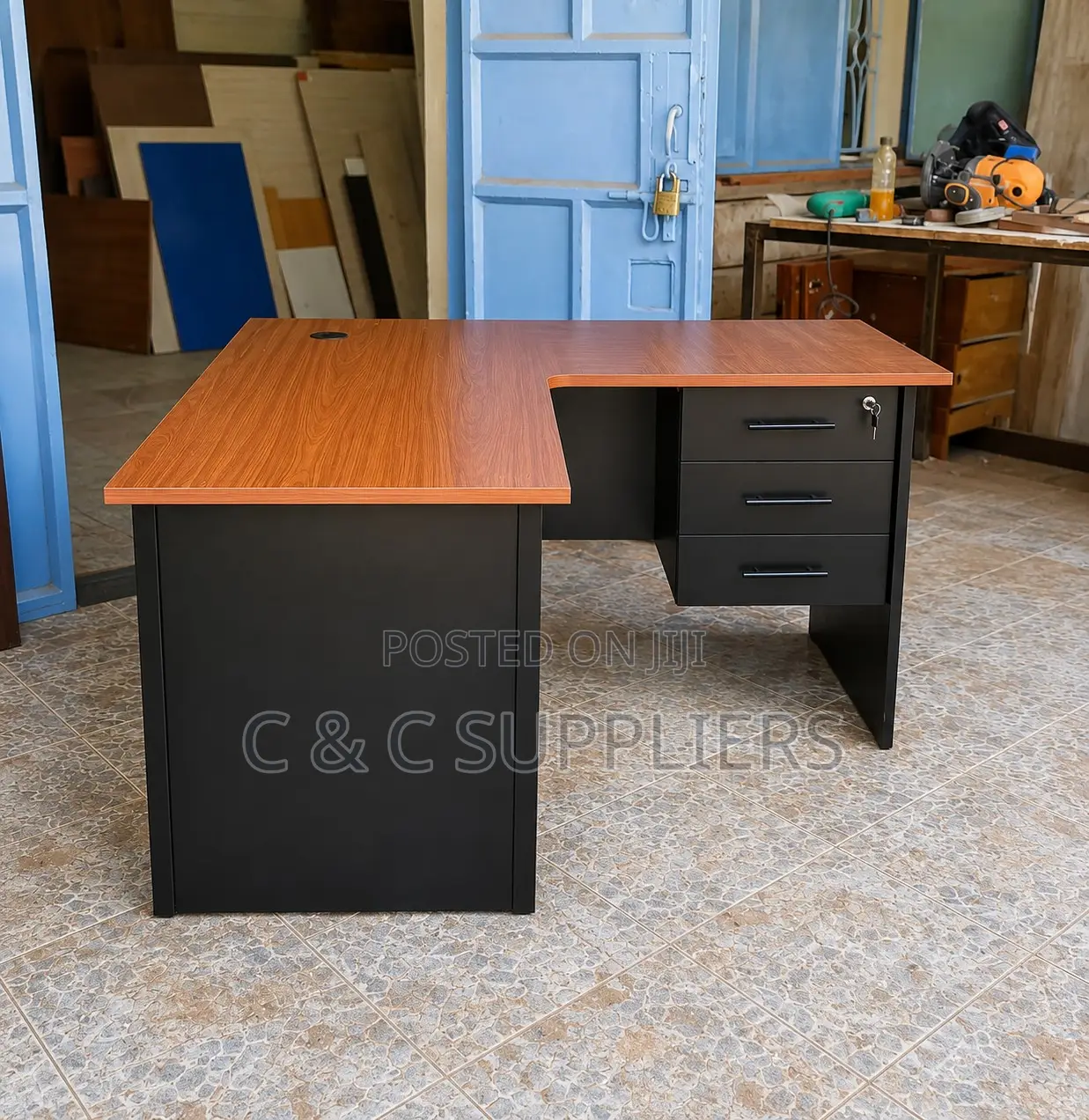 Curved Cherry Study Desk-1400mm