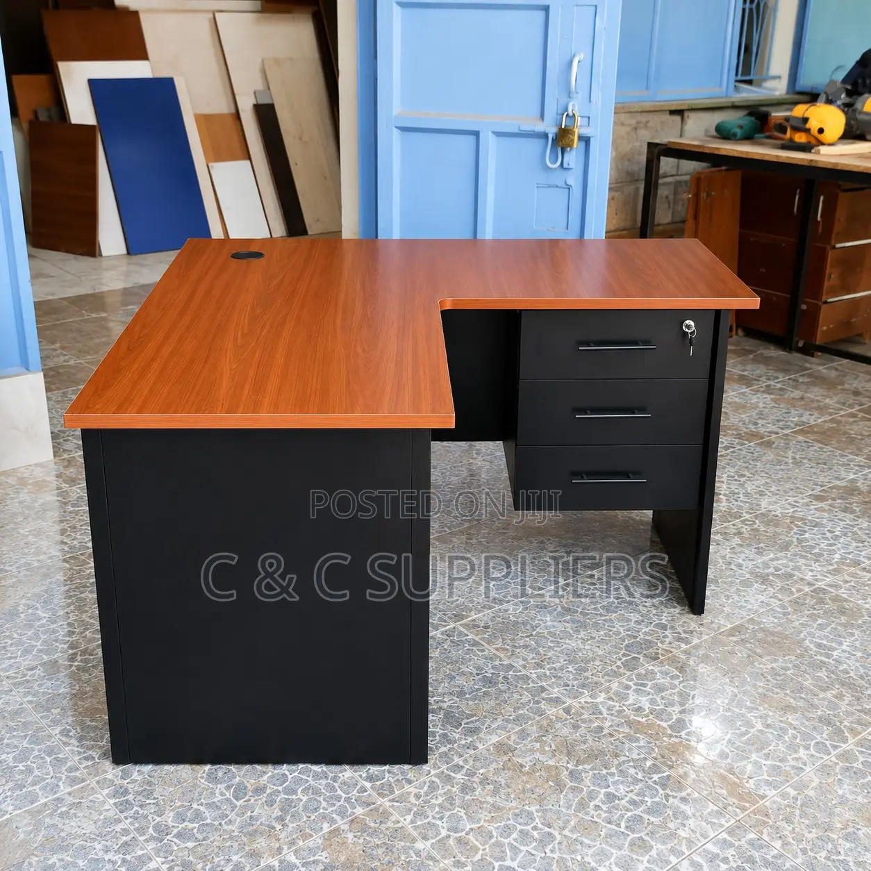 Curved Cherry Study Desk-1400mm
