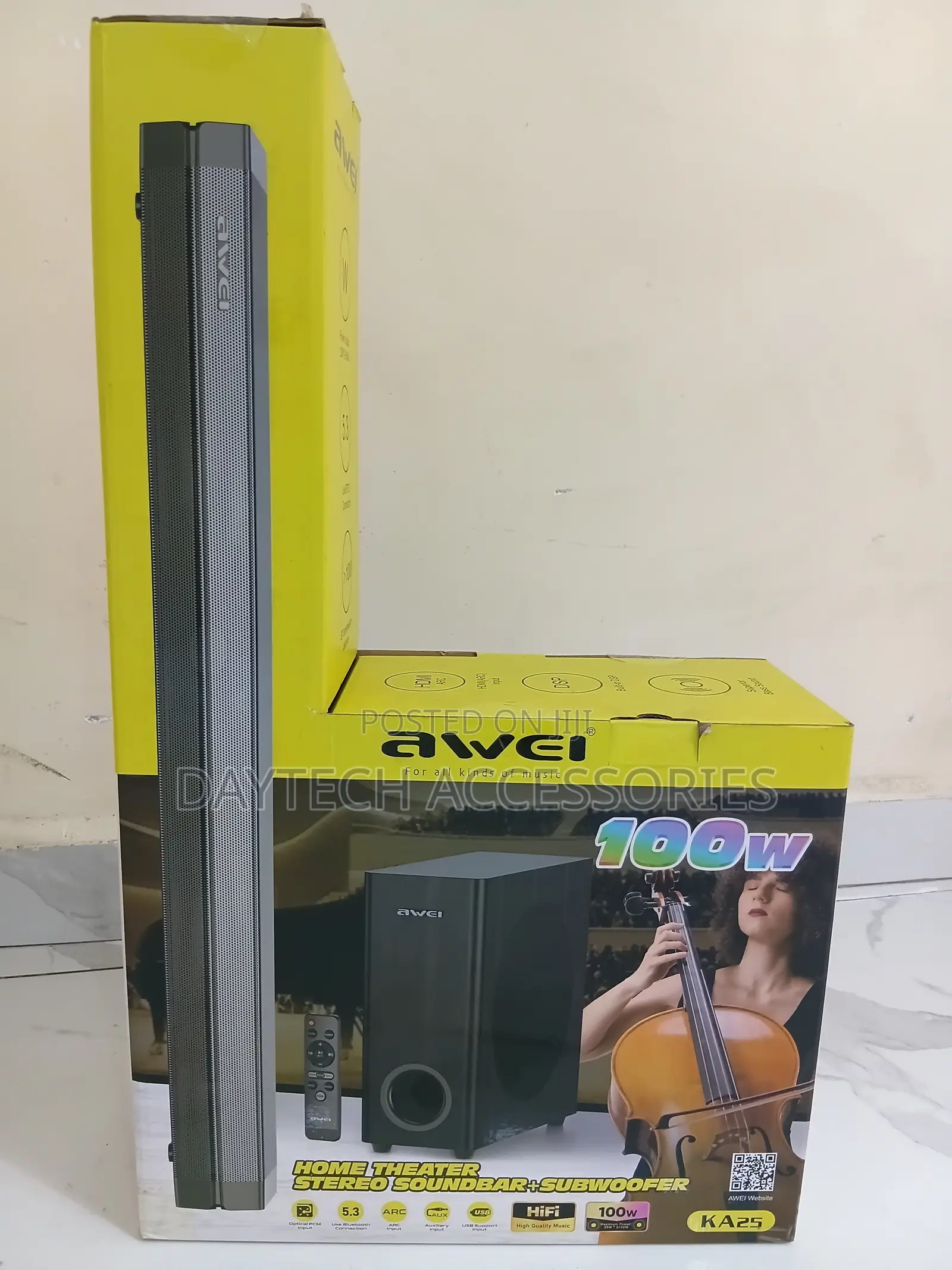 The Awei KA25 Is a 100W 2.1-Channel Home Theater Stereo Soundbar