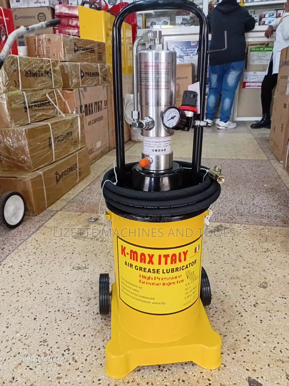 Kmax 40L Air Pressure Pneumatic Grease Bucket