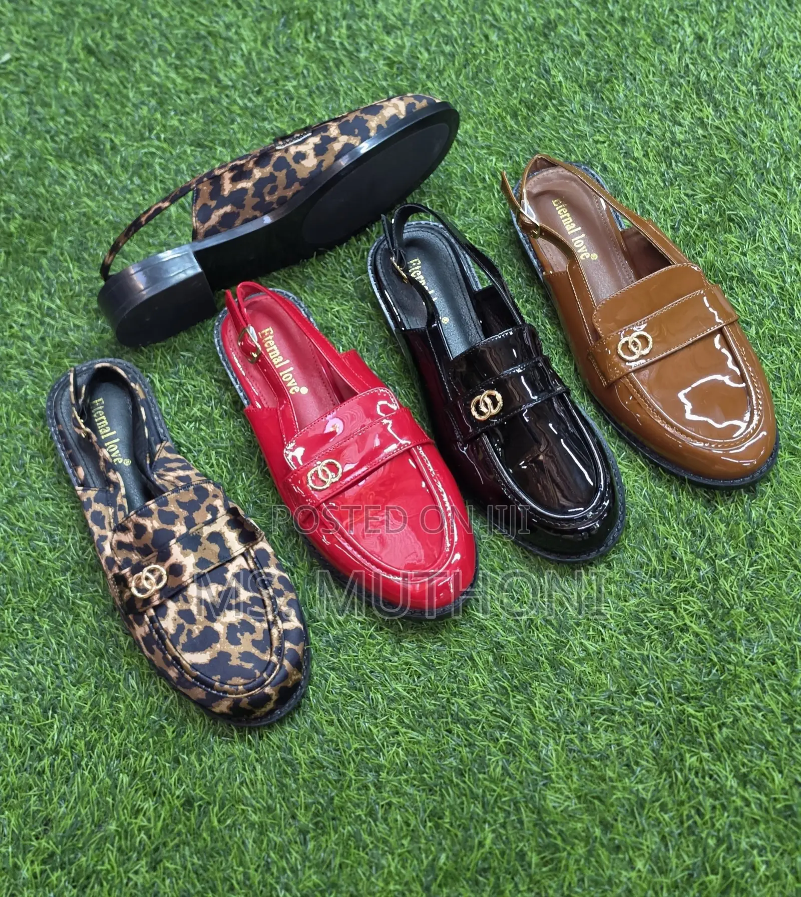 Stylish Ladies Patent Leather Slingback Loafers Size 37-42