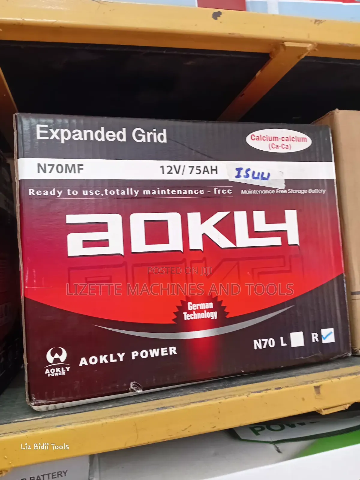 Aokly N70 Maintenance-Free Car Battery 12V, 75ah
