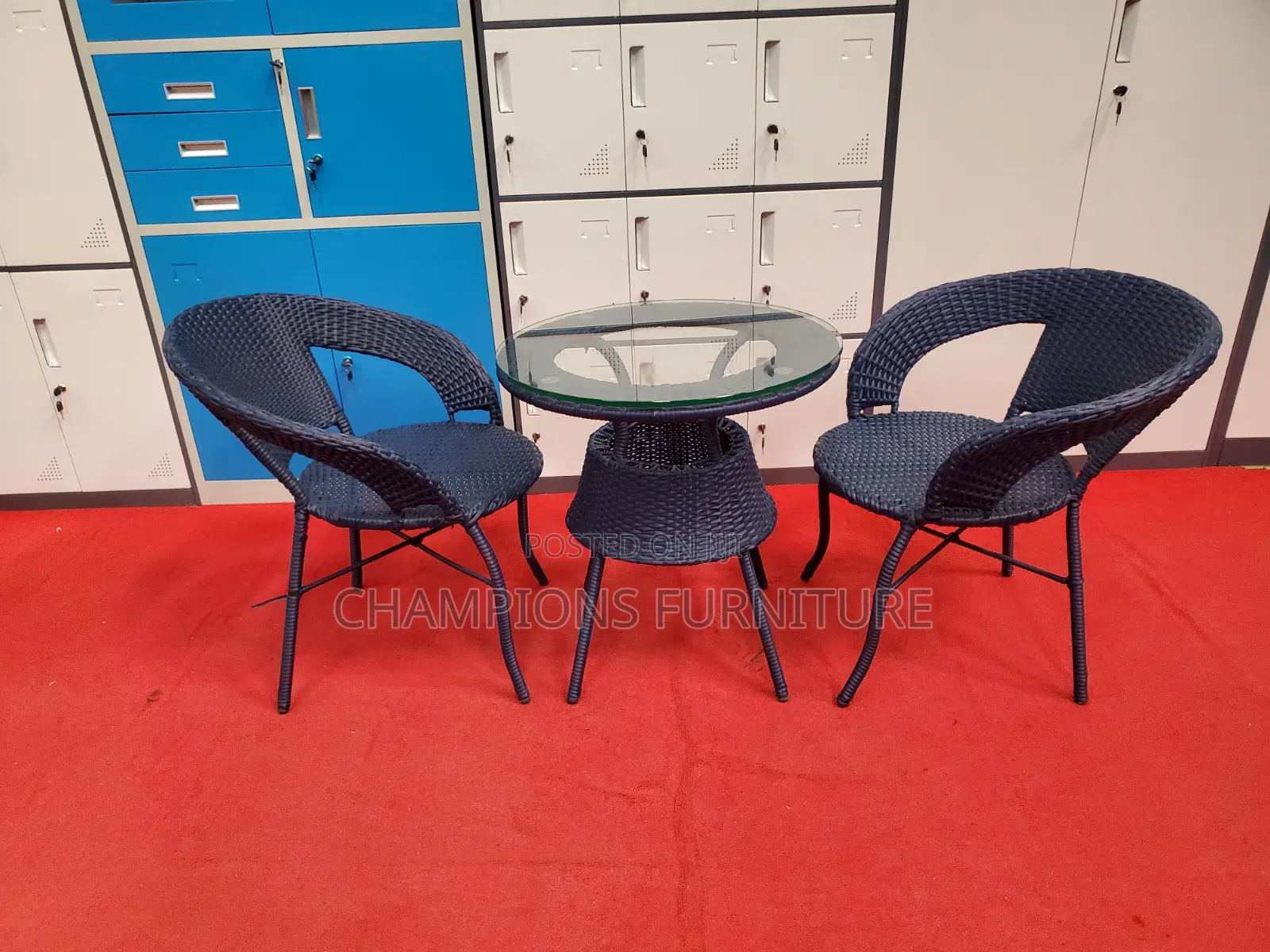 3-Piece Blue Balcony Set