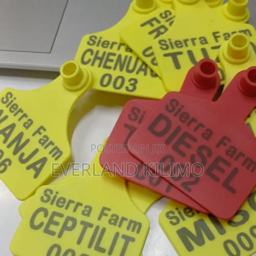 Yellow and Orange Goats/Sheep Customized Small Ear Tags