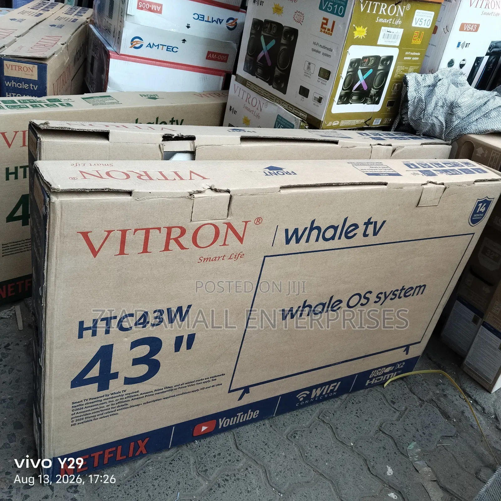 Vitron Whale 43” HD Smart LED Television. Smart Digital